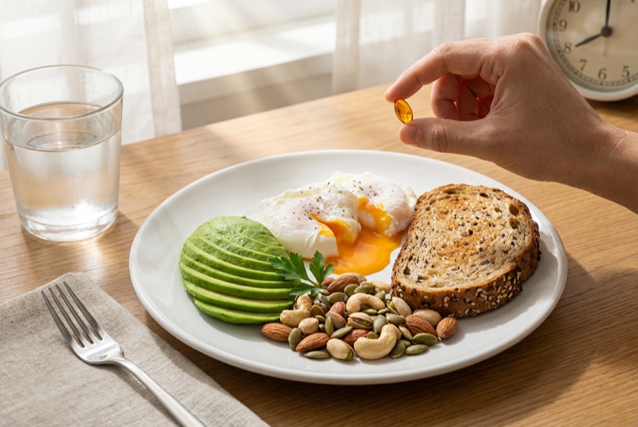 сніданок з джерелом жирів для вітаміну D